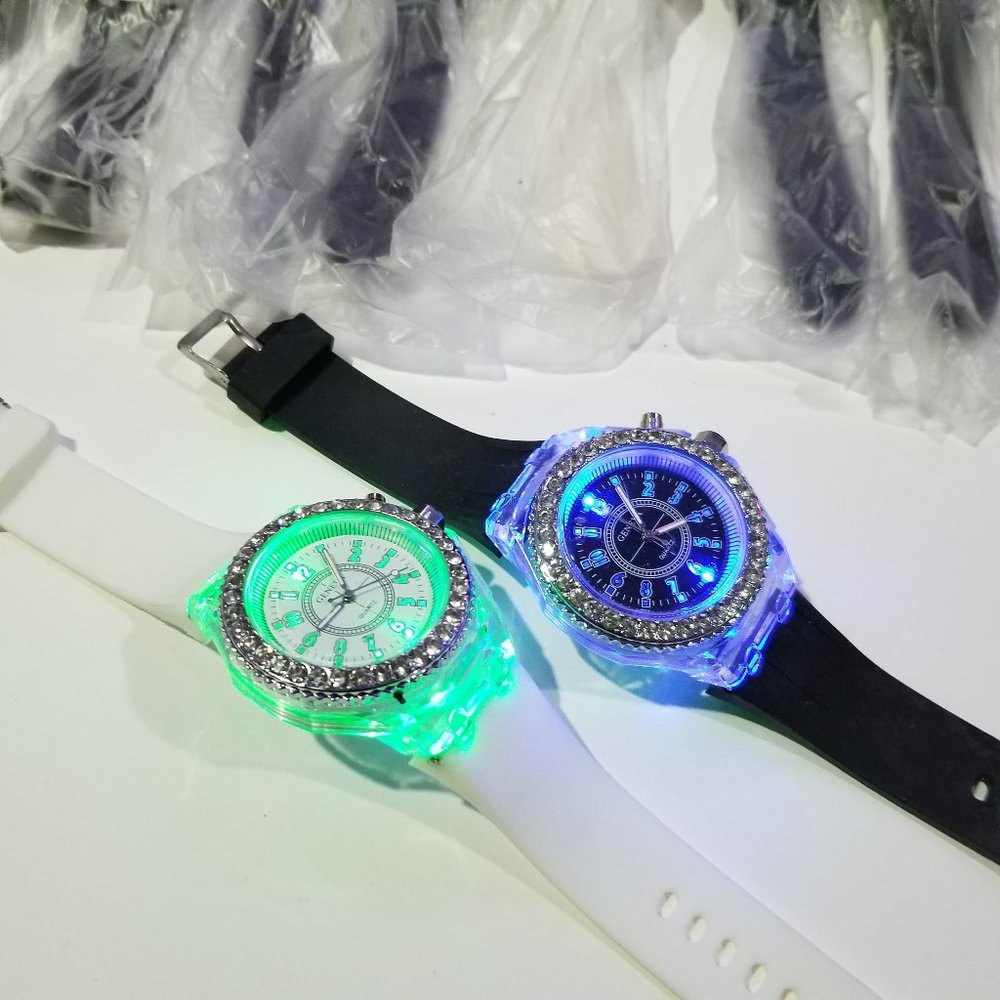 lot of 9 LED Rave Wrist Watches